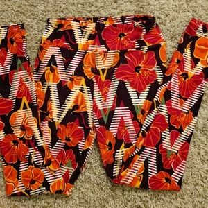 OS Lularoe leggings, Hawaiian